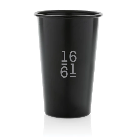 Lekki kubek podróżny 450 ml Alo, aluminium z recyklingu (P437.201)-1