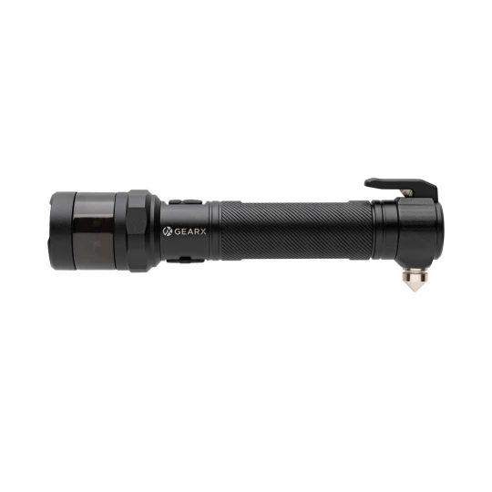 Latarka bezpieczeństwa Gear X, aluminium z recyklingu (P513.321)-1