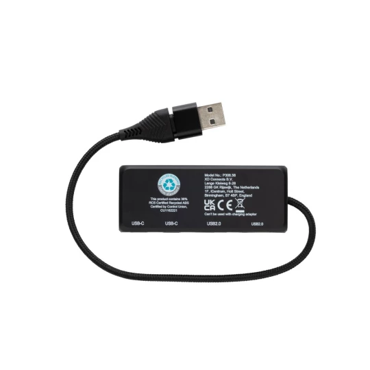 Hub USB, plastik z recyklingu (P308.5601)-1