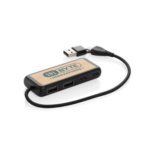 Hub USB, plastik z recyklingu (P308.5601)-1