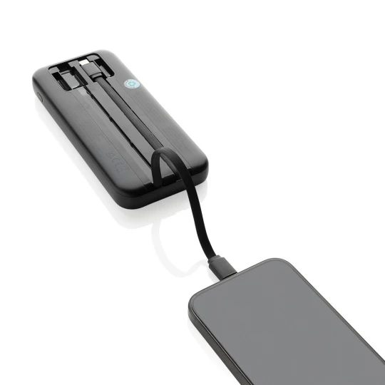 Power bank 10000 mAh ze zintegrowanymi kablami Turbopack (P322.5801)-1
