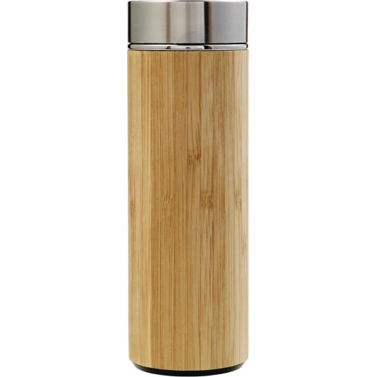 Bamboo thermos 420 ml with sieve stopping dregs (V0772-18)-1