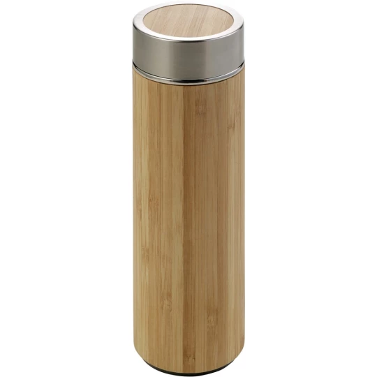 Bamboo thermos 420 ml with sieve stopping dregs (V0772-18)-1