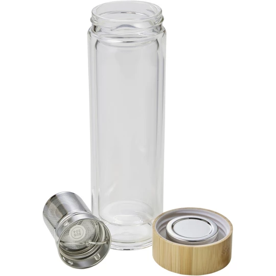 Szklany termos 420 ml, posiada sitko zatrzymujące fusy (V0774-18)-1