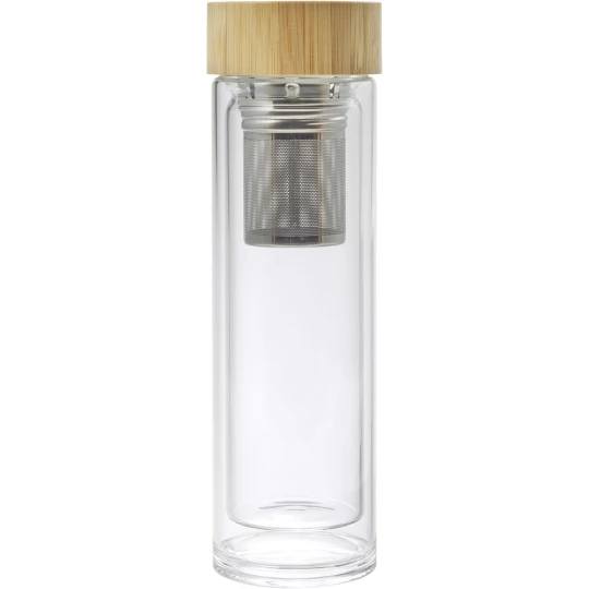 Szklany termos 420 ml, posiada sitko zatrzymujące fusy (V0774-18)-1