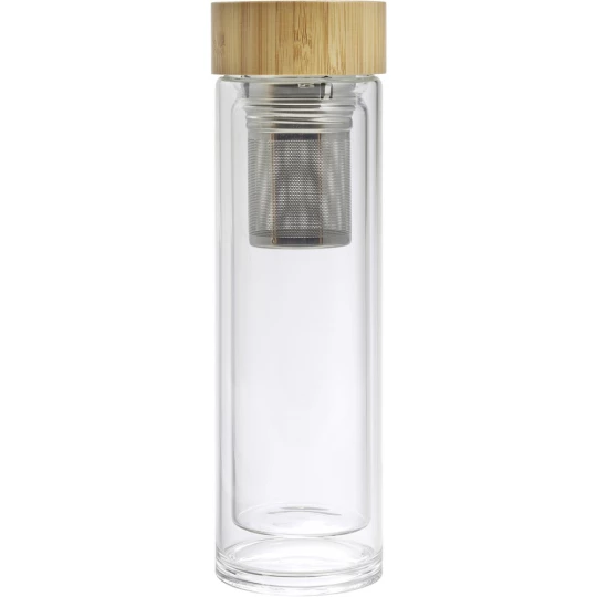 Szklany termos 420 ml, posiada sitko zatrzymujące fusy (V0774-18)-1