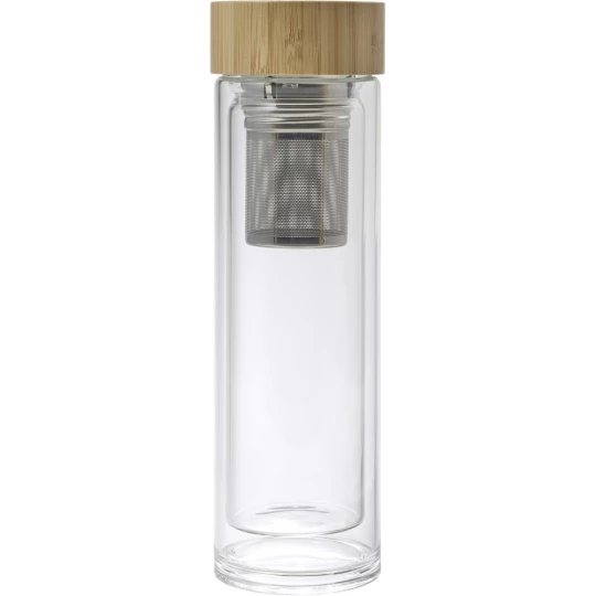 Szklany termos 420 ml, posiada sitko zatrzymujące fusy (V0774-18)-1