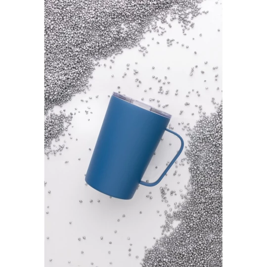 Kubek termiczny 420 ml, stal nierdzewna z recyklingu (P433.055)-1