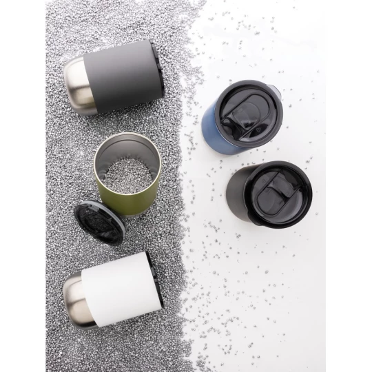 Kubek termiczny 360 ml, stal nierdzewna z recyklingu (P433.062)-1