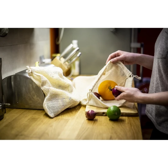 B'RIGHT Baumwollbeutel für Obst und Gemüse, groß | Brandon (V0782-20)-1