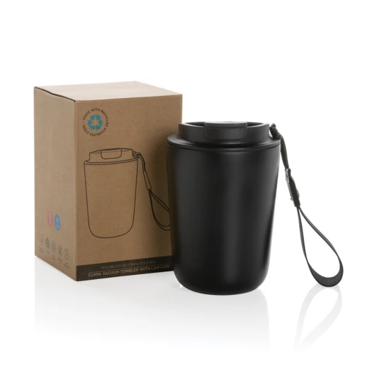 Kubek termiczny 380 ml Cuppa, stal nierdzewna z recyklingu (P435.021)-1