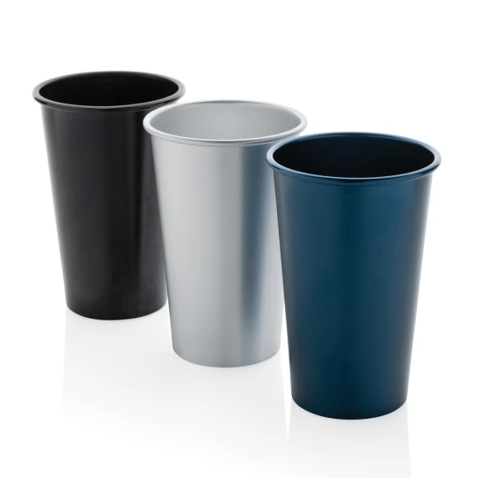 Lekki kubek podróżny 450 ml Alo, aluminium z recyklingu (P437.200)-1