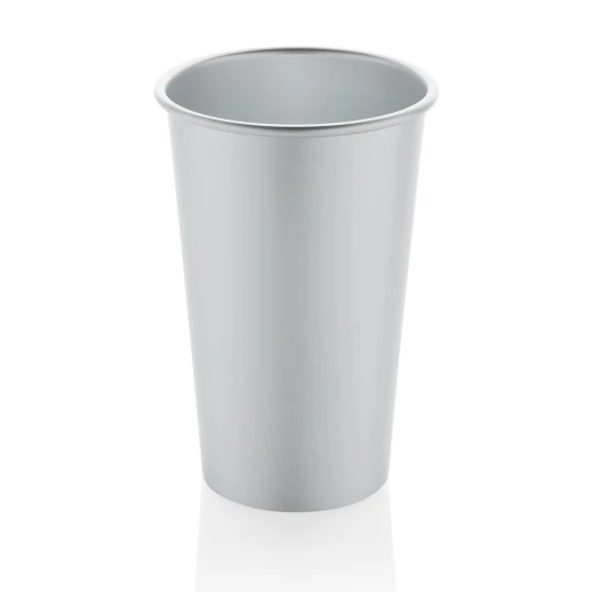 Lekki kubek podróżny 450 ml Alo, aluminium z recyklingu (P437.202)-1