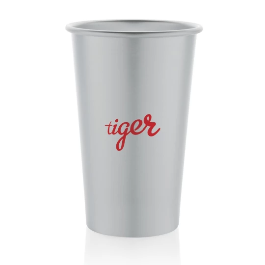Lekki kubek podróżny 450 ml Alo, aluminium z recyklingu (P437.202)-1