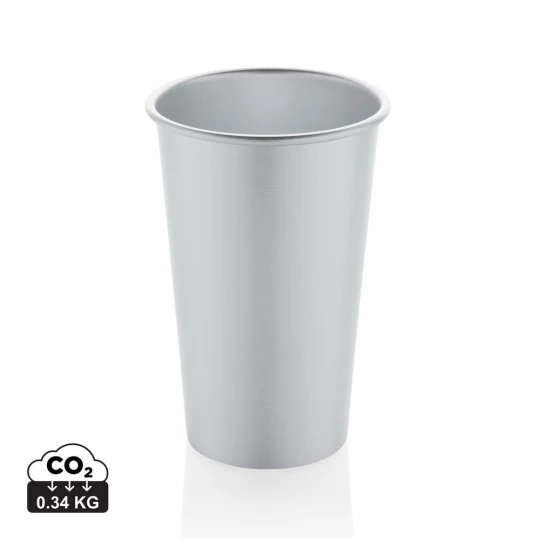 Lekki kubek podróżny 450 ml Alo, aluminium z recyklingu (P437.202)-1