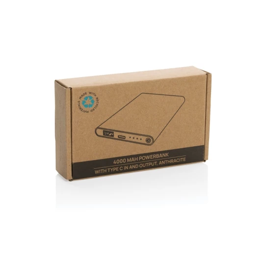 Power bank 4000 mAh z aluminium z recyklingu (P322.420)-1