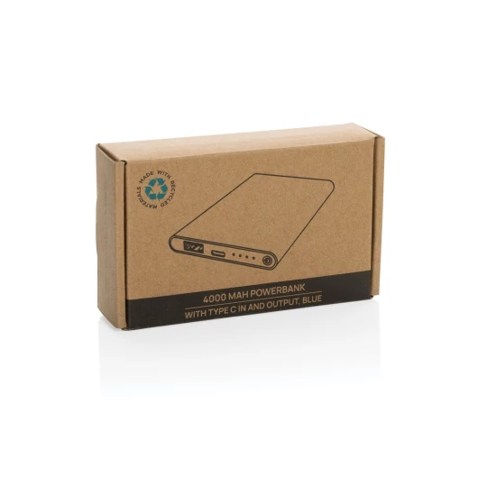 Power bank 4000 mAh z aluminium z recyklingu (P322.425)-1