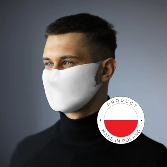 Zestaw w pudełku, pojemnik na płyn do dezynfekcji, maseczka wielokrotnego użytku z miejscem na filtr i jonami srebra (V9798-02)-1