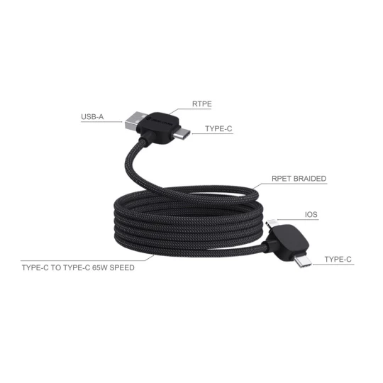 Kabel do ładowania i synchronizacji Urban Vitamin Stockton 65W (P302.7101)-1