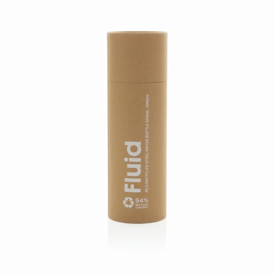 Fluid RCS certified recycled steel water bottle 600ml (P437.0717)-1