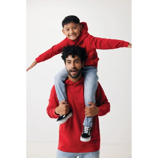 Dziecięca bluza z kapturem i kieszeniami Iqoniq Yengo z bawełny z recyklingu (T6404.029.1112)-1