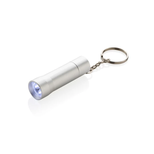 Brelok do kluczy z aluminium z recyklingu, latarka Flash (P514.0402)-1