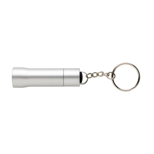 Brelok do kluczy z aluminium z recyklingu, latarka Flash (P514.0402)-1