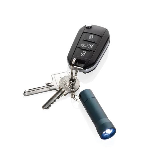 Brelok do kluczy z aluminium z recyklingu, latarka Flash (P514.0405)-1