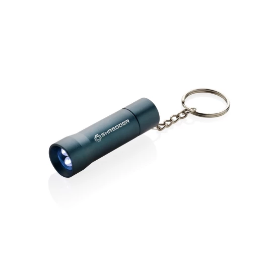 Brelok do kluczy z aluminium z recyklingu, latarka Flash (P514.0405)-1