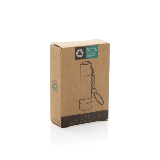Brelok do kluczy z aluminium z recyklingu, latarka Flash (P514.0405)-1