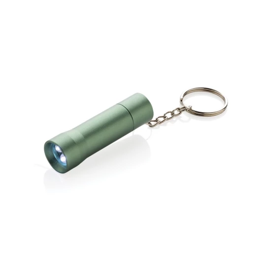 Brelok do kluczy z aluminium z recyklingu, latarka Flash (P514.0407)-1