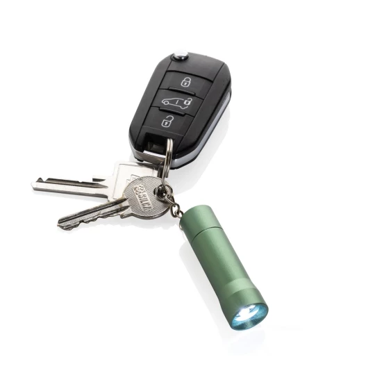 Brelok do kluczy z aluminium z recyklingu, latarka Flash (P514.0407)-1