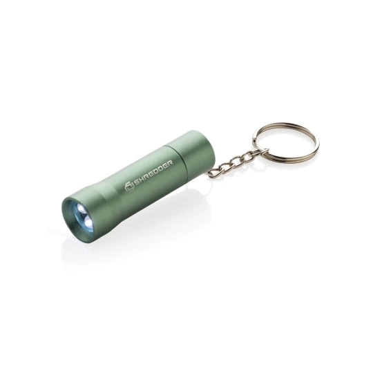 Brelok do kluczy z aluminium z recyklingu, latarka Flash (P514.0407)-1