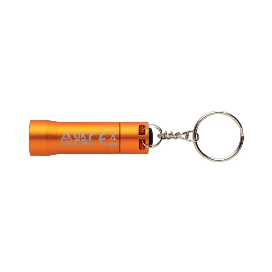 Brelok do kluczy z aluminium z recyklingu, latarka Flash (P514.0408)-1