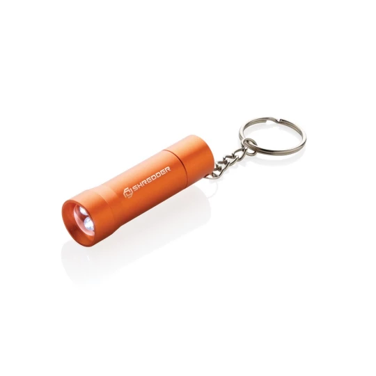 Brelok do kluczy z aluminium z recyklingu, latarka Flash (P514.0408)-1