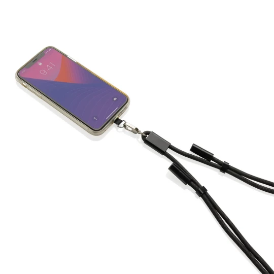 LoopAmp RCS RPET adjustable phone cord with 60W cable (P302.5301)-1