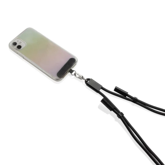 LoopAmp RCS RPET adjustable phone cord with 60W cable (P302.5301)-1