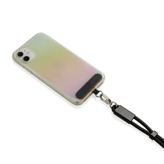 LoopAmp RCS RPET adjustable phone wrist strap 60W cable (P302.5701)-1