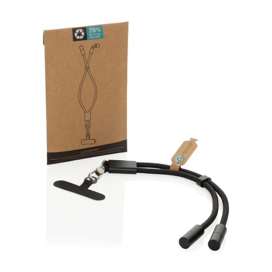 LoopAmp RCS RPET adjustable phone wrist strap 60W cable (P302.5701)-1