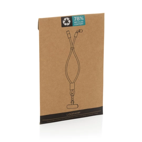 LoopAmp RCS RPET adjustable phone wrist strap 60W cable (P302.5701)-1