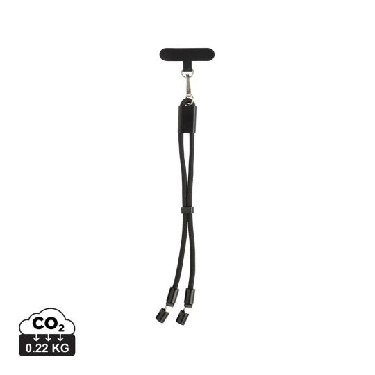 LoopAmp RCS RPET adjustable phone wrist strap 60W cable (P302.5701)-1