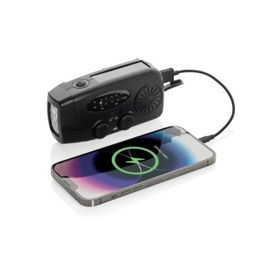 Radio survivalowe AM/FM, power bank 1800 mAh, latarka RescueWave (P326.4301)-1