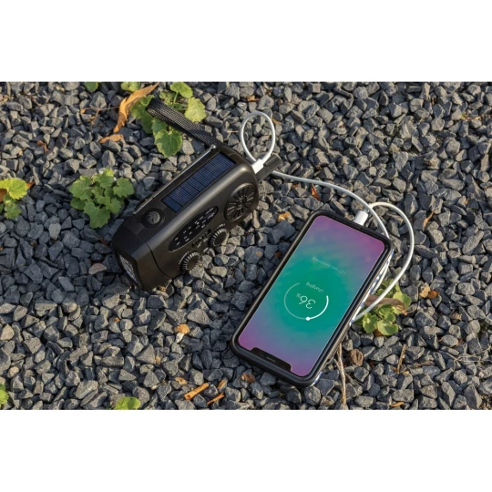 Radio survivalowe AM/FM, power bank 1800 mAh, latarka RescueWave (P326.4301)-1