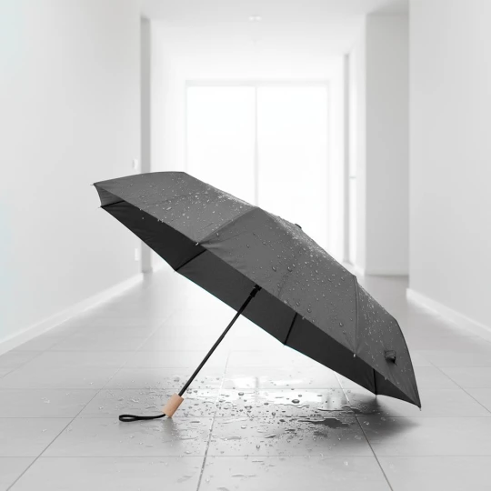 Wiatroodporny parasol manualny RPET, składany | Uksan (VA067-03)-1