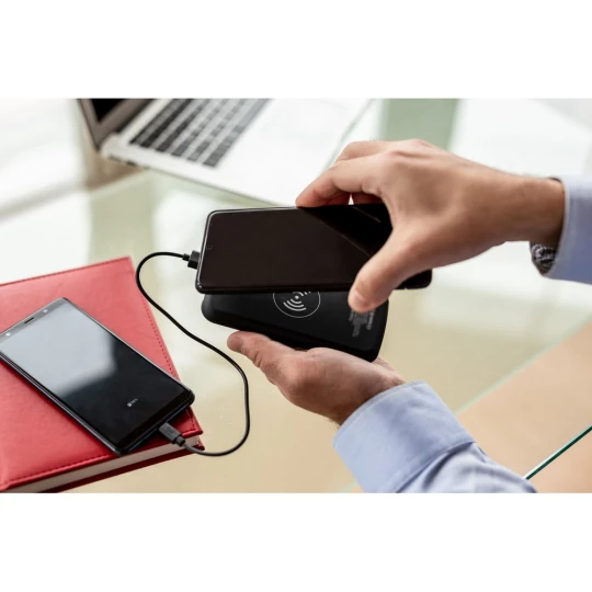 Power bank 8000 mAh Mauro Conti, ładowarka bezprzewodowa 5W | Eric (V0134-03)-1