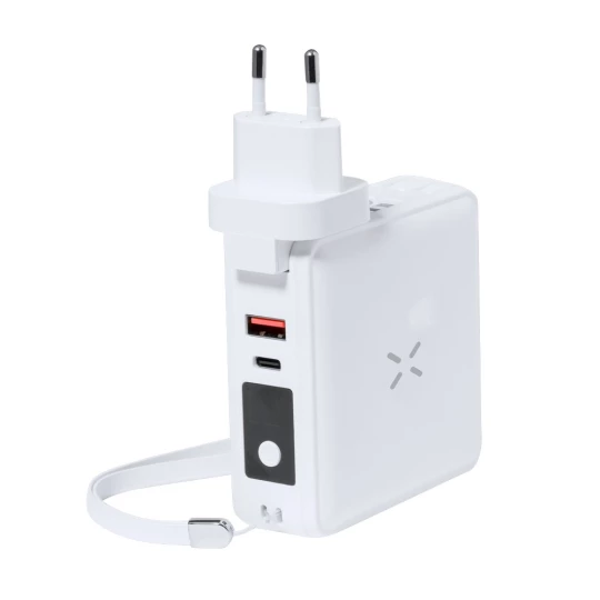 Adapter podróżny, bezprzewodowy power bank 10000 mAh, ładowarka bezprzewodowa 15W (V2027-02)-1
