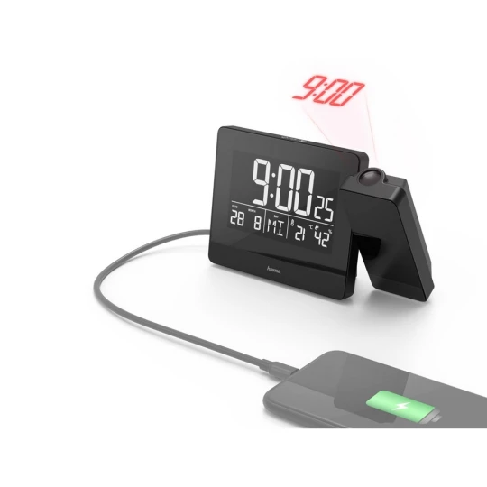 Zegar, budzik z projektorem Hama Plus Charge (VH062-03)-1
