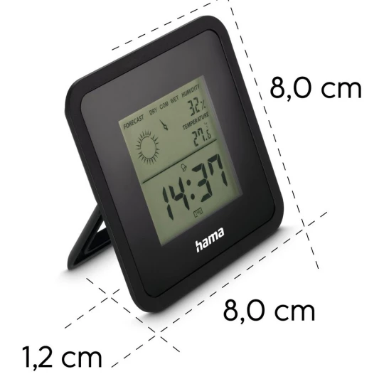 Termometr, higrometr, zegar na biurko Hama Borneo (VH063-03)-1