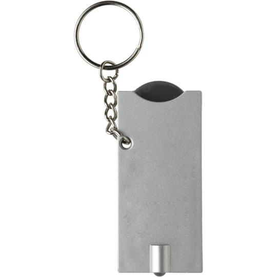 Brelok do kluczy, żeton do wózka na zakupy, lampka LED (V2452-03)-1