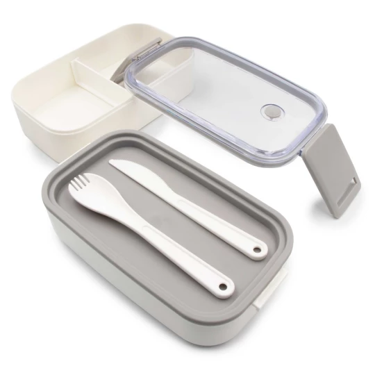 Lunch boxes 2 in 1, 2x700 ml, cutlery | Cash (V7246-02)-1